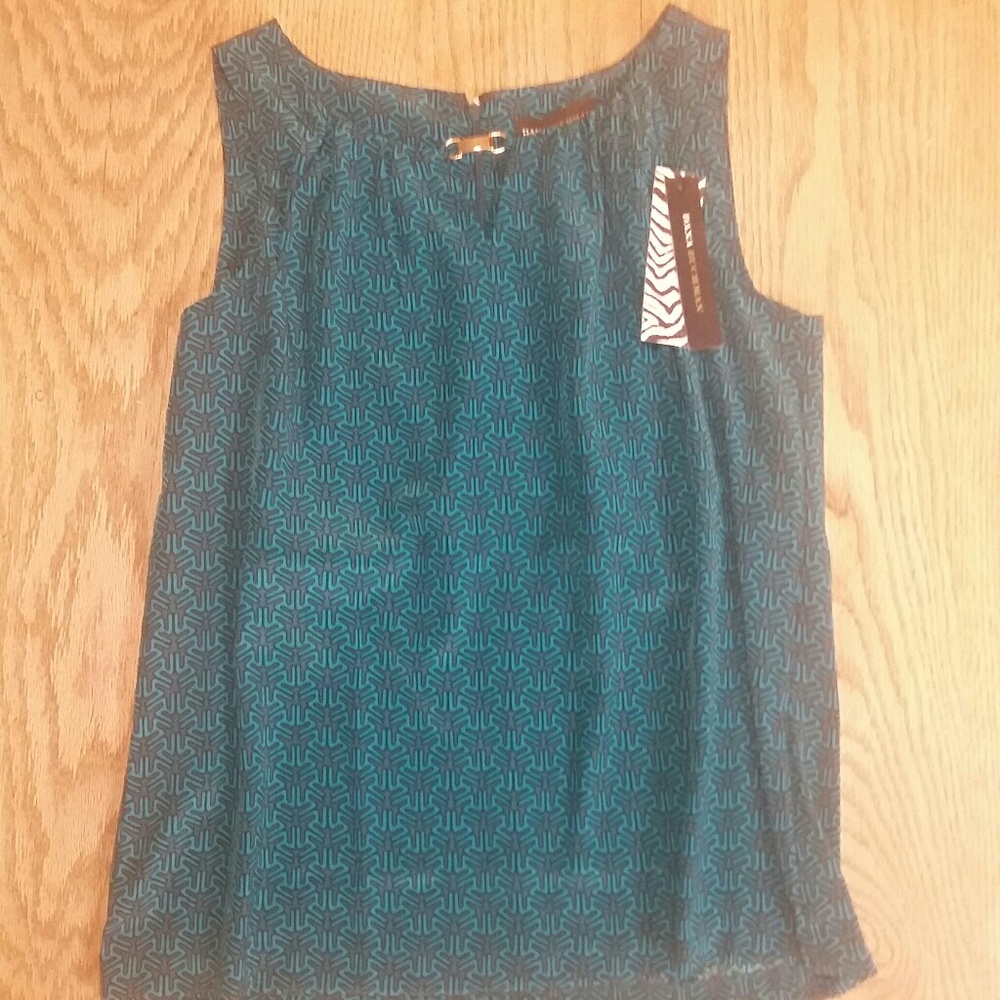 NWT Dana Buchman Teal Sleeveless Keyhole M